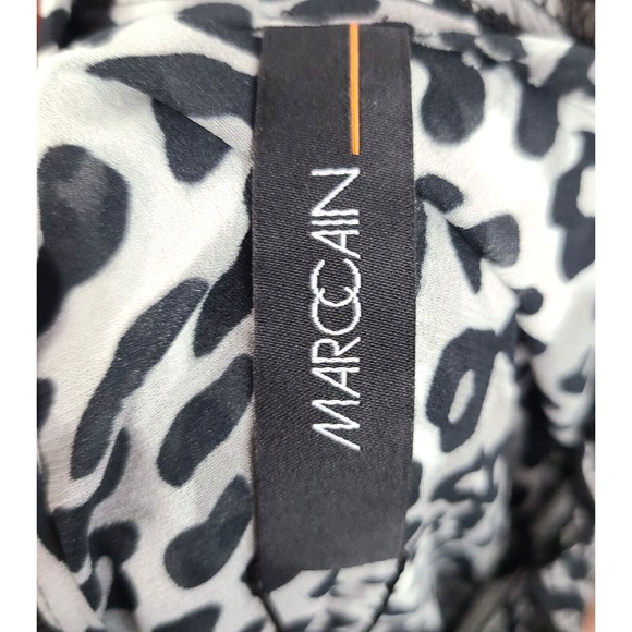 NWT Marc Cain Women's (12) Black & Gray Leopard Crepe Dress Slip Lining-$380 - Picture 13 of 15